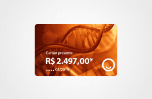 Cartão presente com crédito da Promoção Semana do Genoma 2019 — Tismoo